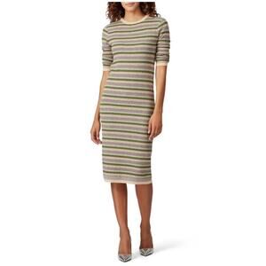 Sweet Baby Jamie Novelty Stripe 3/4 Sleeve Sweater Dress Size M